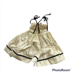 Vintage Vogue Doll Dress White Black A-line 50s 60s Outfit Clothing Toy